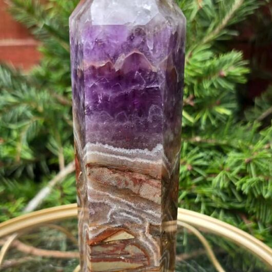 Amethyst with Mexican Agate Point